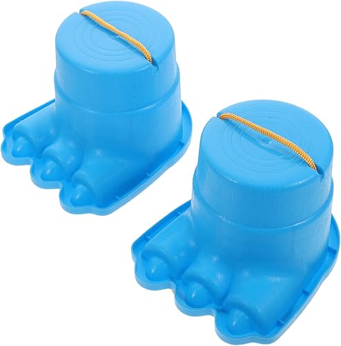 NUOBESTY 2 zancos de cubo para niños juguete de equilibrio de plástico zancos de equilibrio creativos grandes monstruos pies herramientas de