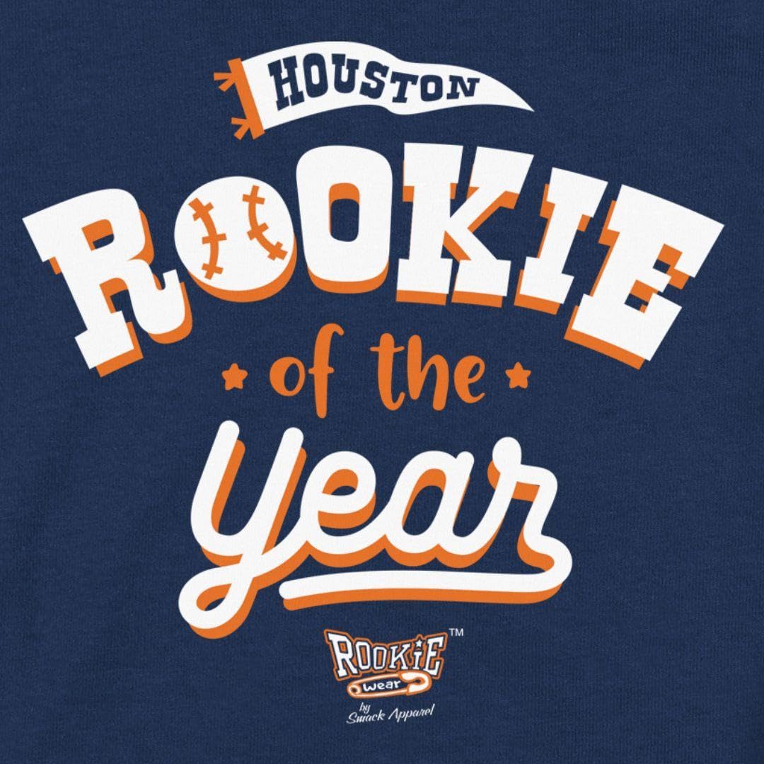 Rookie of The Year Baby Apparel for HOU Baseball Fans (NB-7T) (Navy Toddler Tee, 4T)