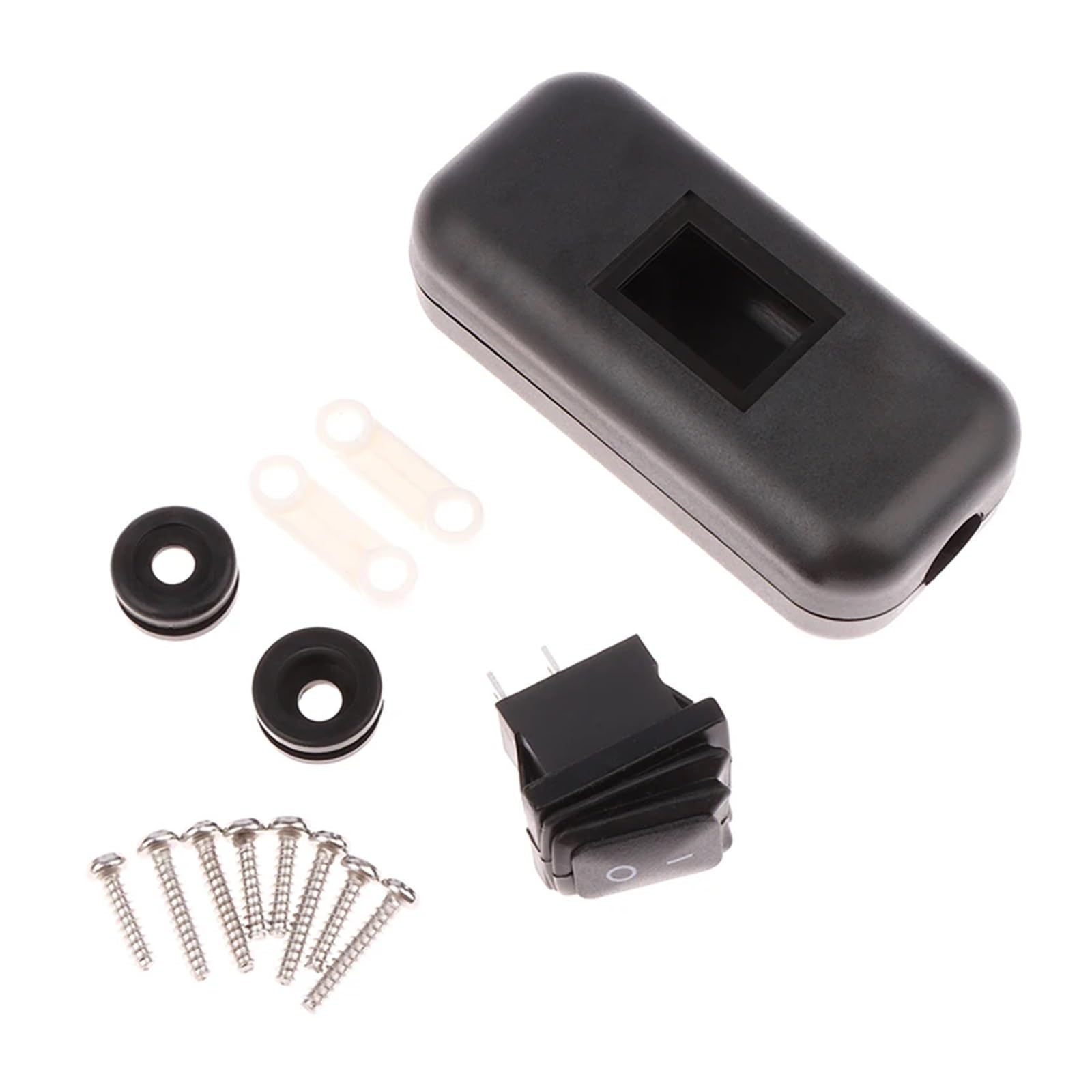 Interrupteur en ligne noir IP65 robuste avec témoin lumineux LED 10A