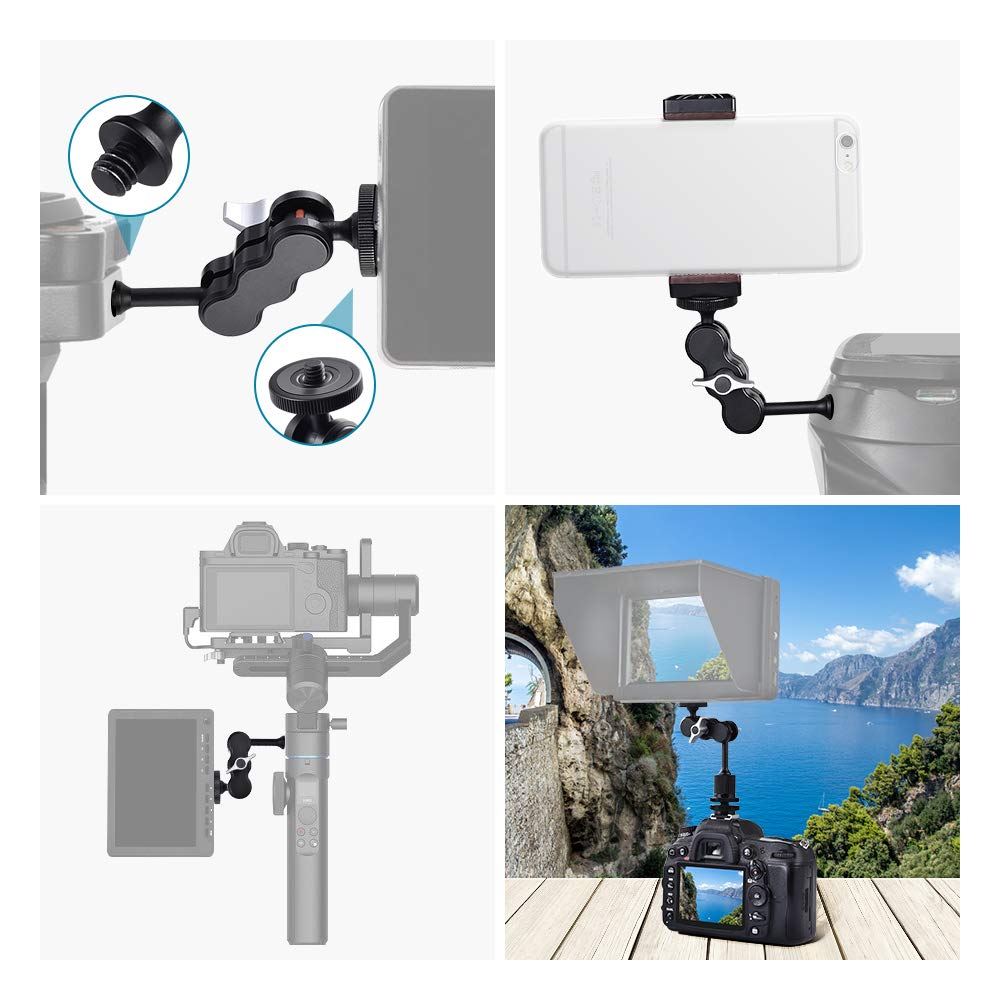 Utebit Magic Arm Camera Mount 360 Dual Ball Head Articulating