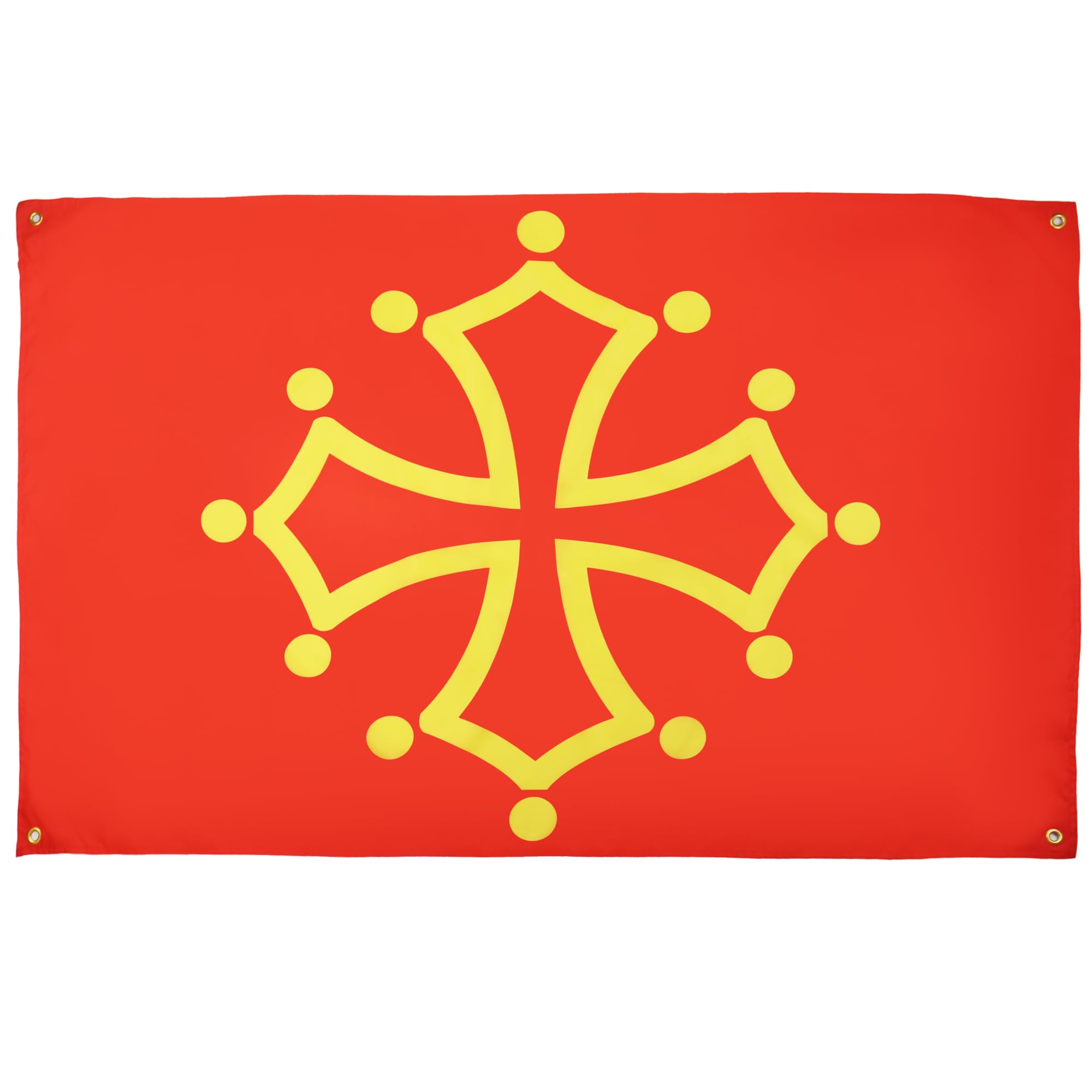 AZ FLAG Flagge Midi-Pyrénées – Okzitanien, 150 x 90 cm, mit 4 Ösen, Okzitanischer Pavillon für Balkon oder Wand