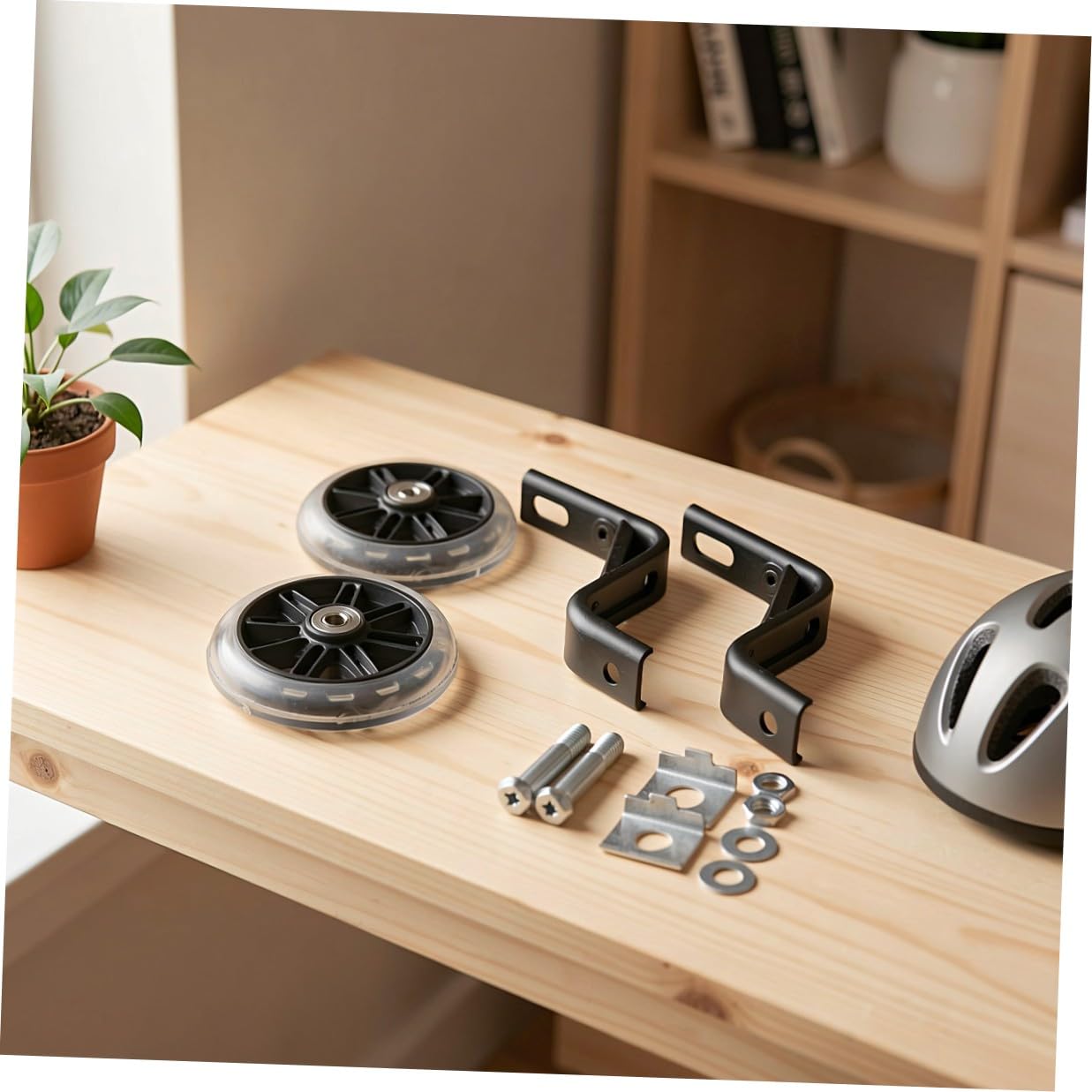 VICASKY Ruedines de Apoyo para Bicicleta Infantil, 18 Pulgadas, Negros