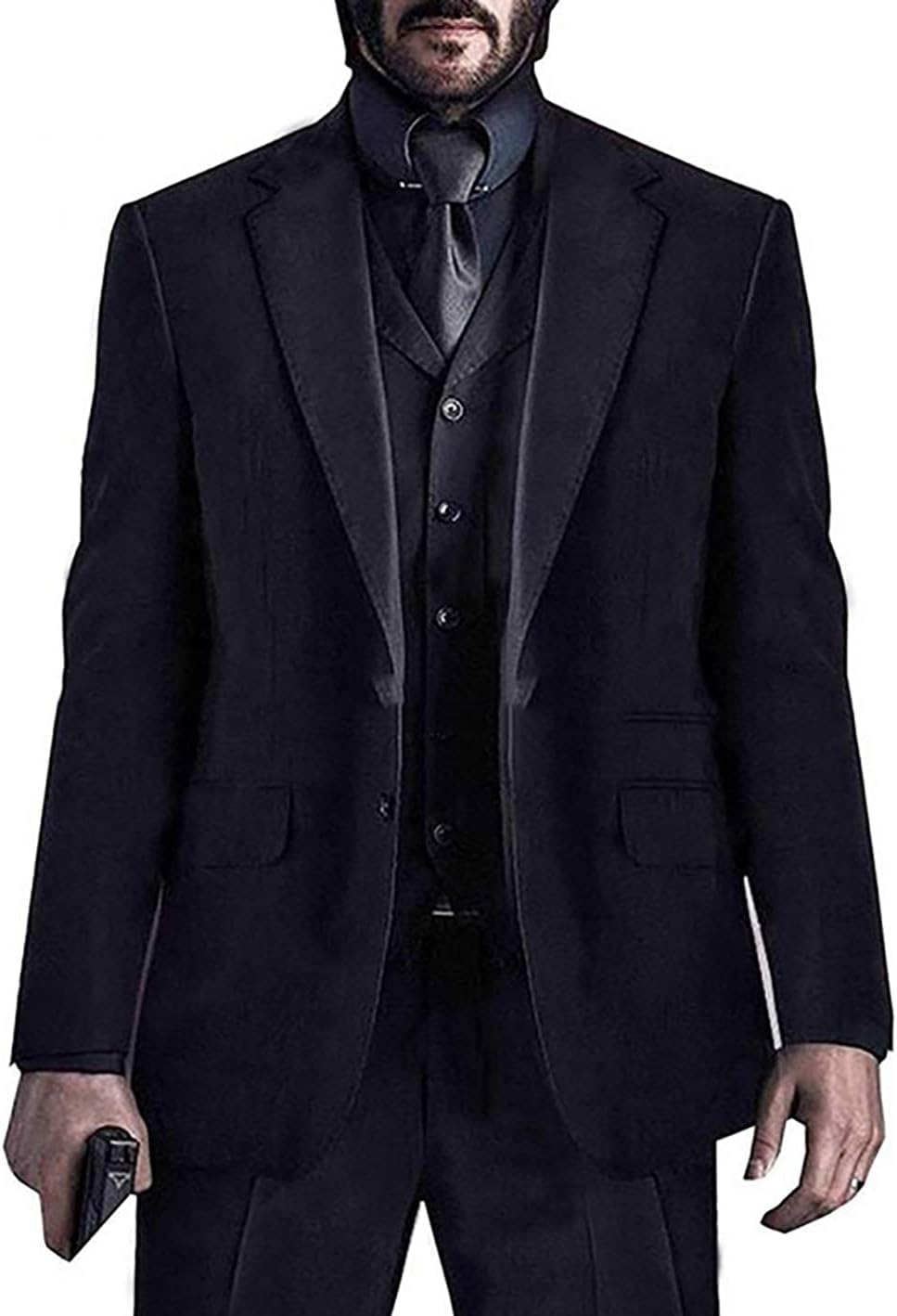 Men's Suit Slim Fit, 3 Piece Suits for Men John Black Suit