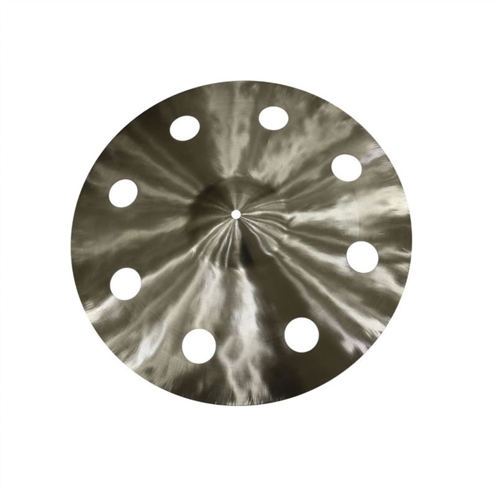 16" Crash Effect Cymbal B20 Cymbales Faites À La Main Cymbale Professionnelle Cymbales batterie (Color : 8 holes)
