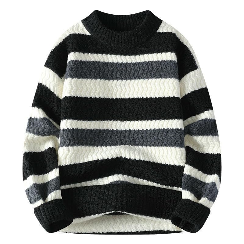 Pull décontracté en tricot à col rond contre le froid de l'automne et de l'hiver