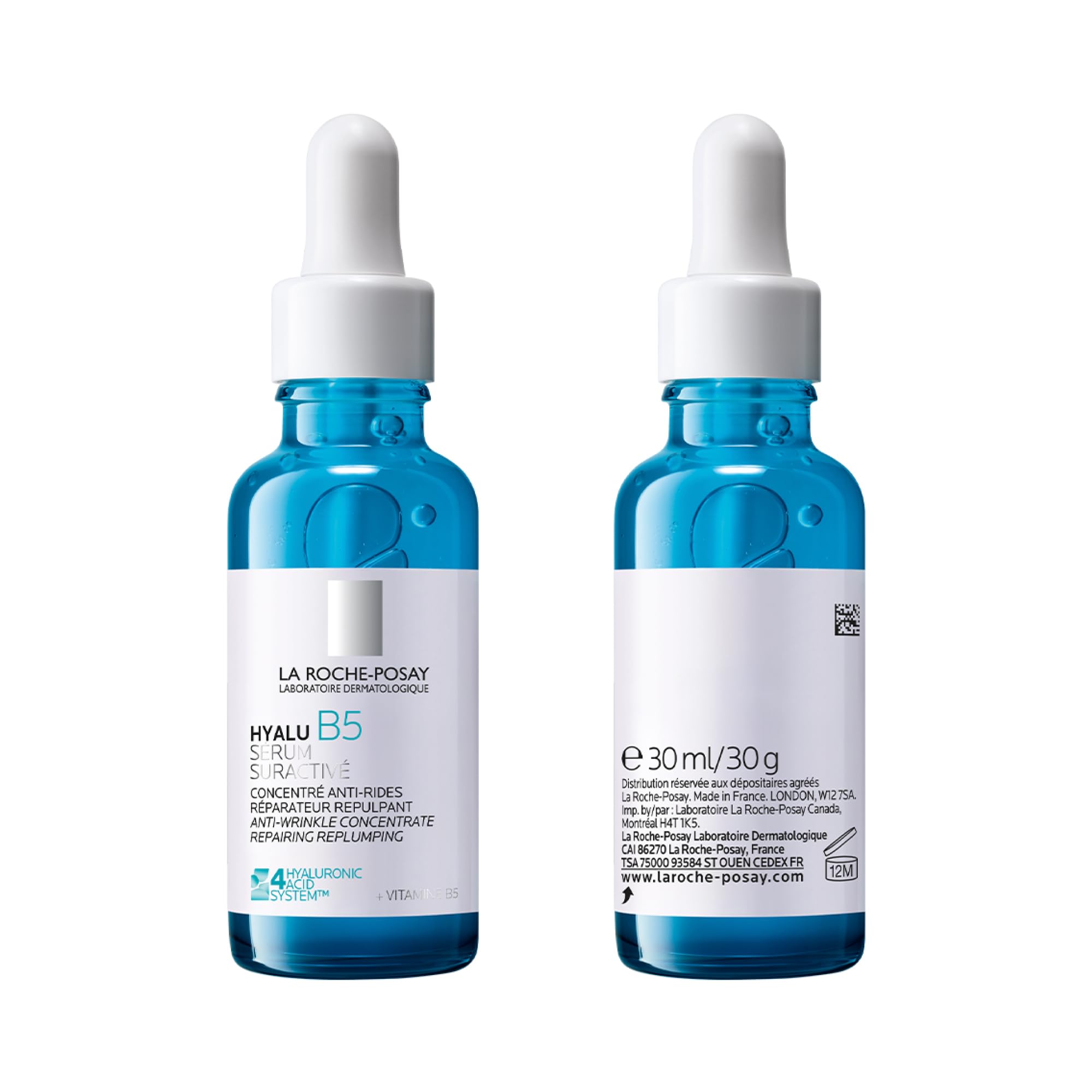 La Roche Posay Hyalu B5 Siero Concentrato Anti-Rughe, Adatto a tutti i Tipi di Pelle e Fototipi, Effetto Rivitalizzante, Pelle Rimpolpata, Con 4 Tipi di Acido Ialuronico e Routine Correlate