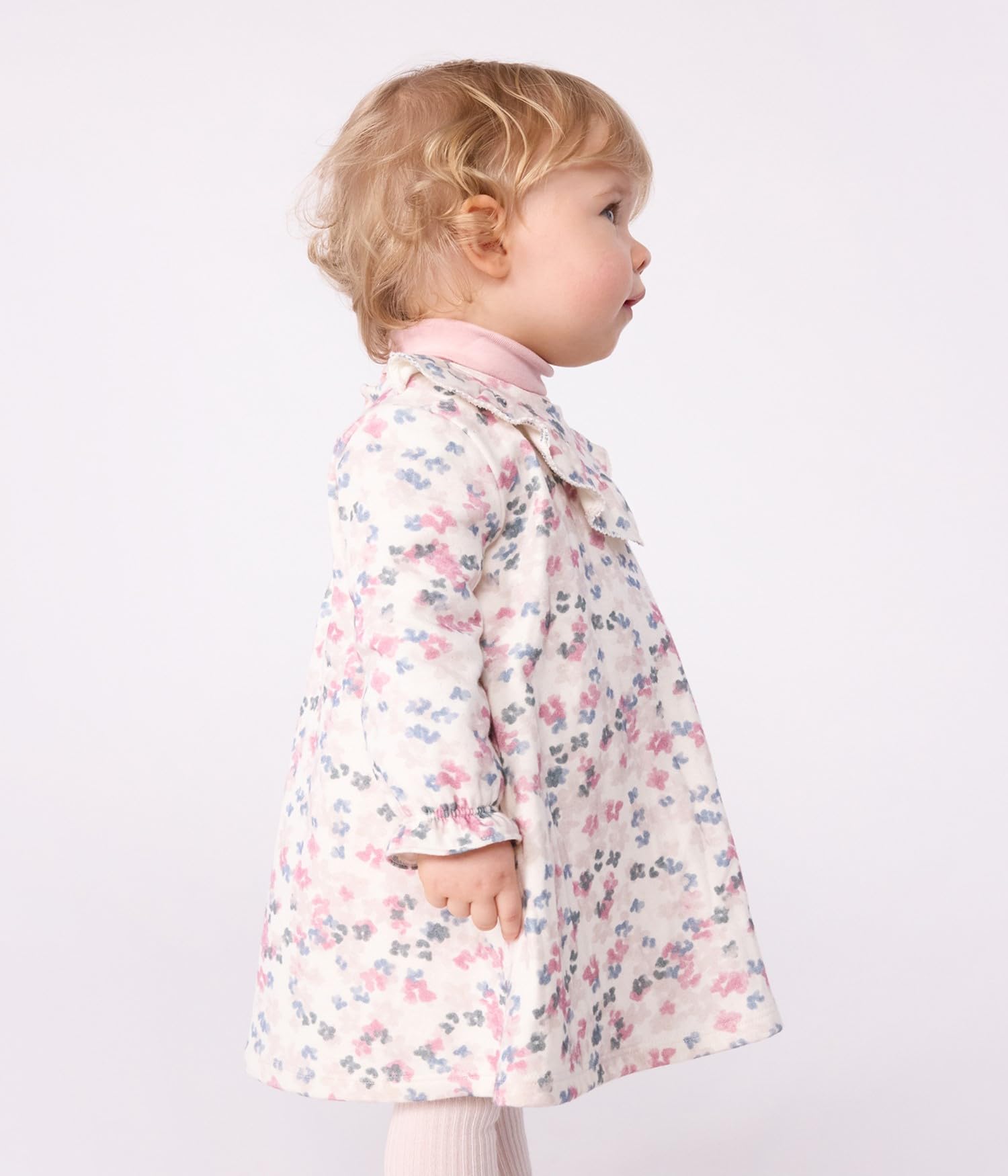 Petit Bateau Robe Bébé en Coton Manches Longues Imprimée Fleurs A0dvl01 Robe Bébé Fille (Lot de 1)