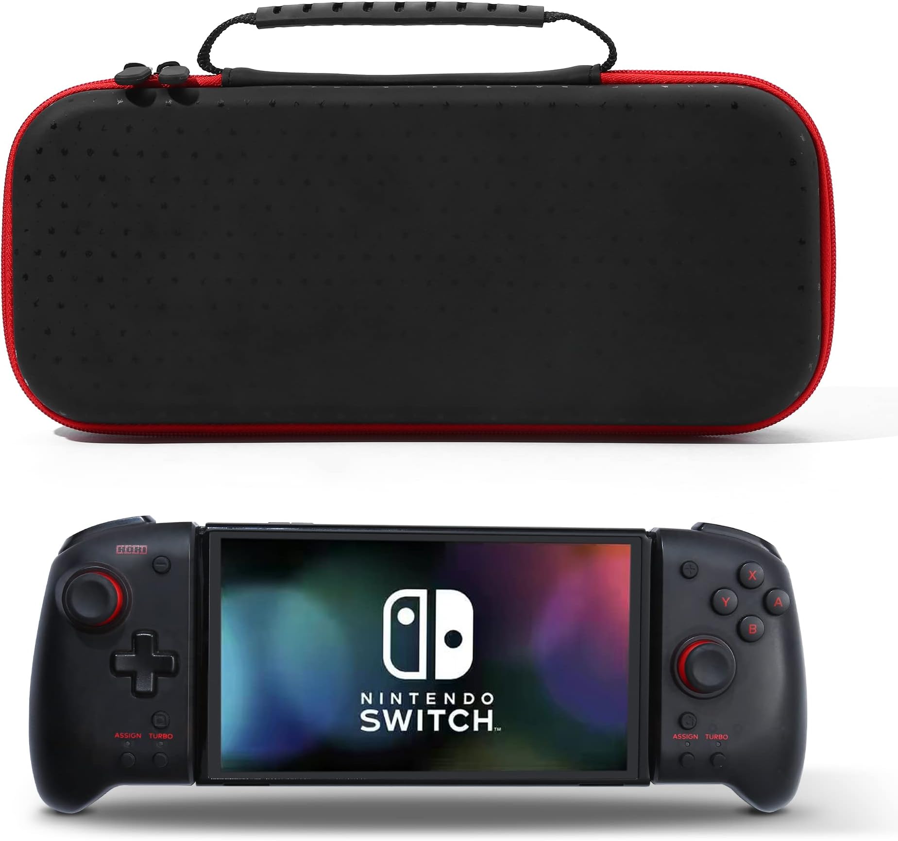 iofeiwak Carrying Case for Switch Hori Split Pad Pro - Portable Hard Shell Carrying Case for Nintendo Switch + Split Pad Pro & RoG Ally & Binbok Joy Pad Controllers - Lightweight & Shockproof