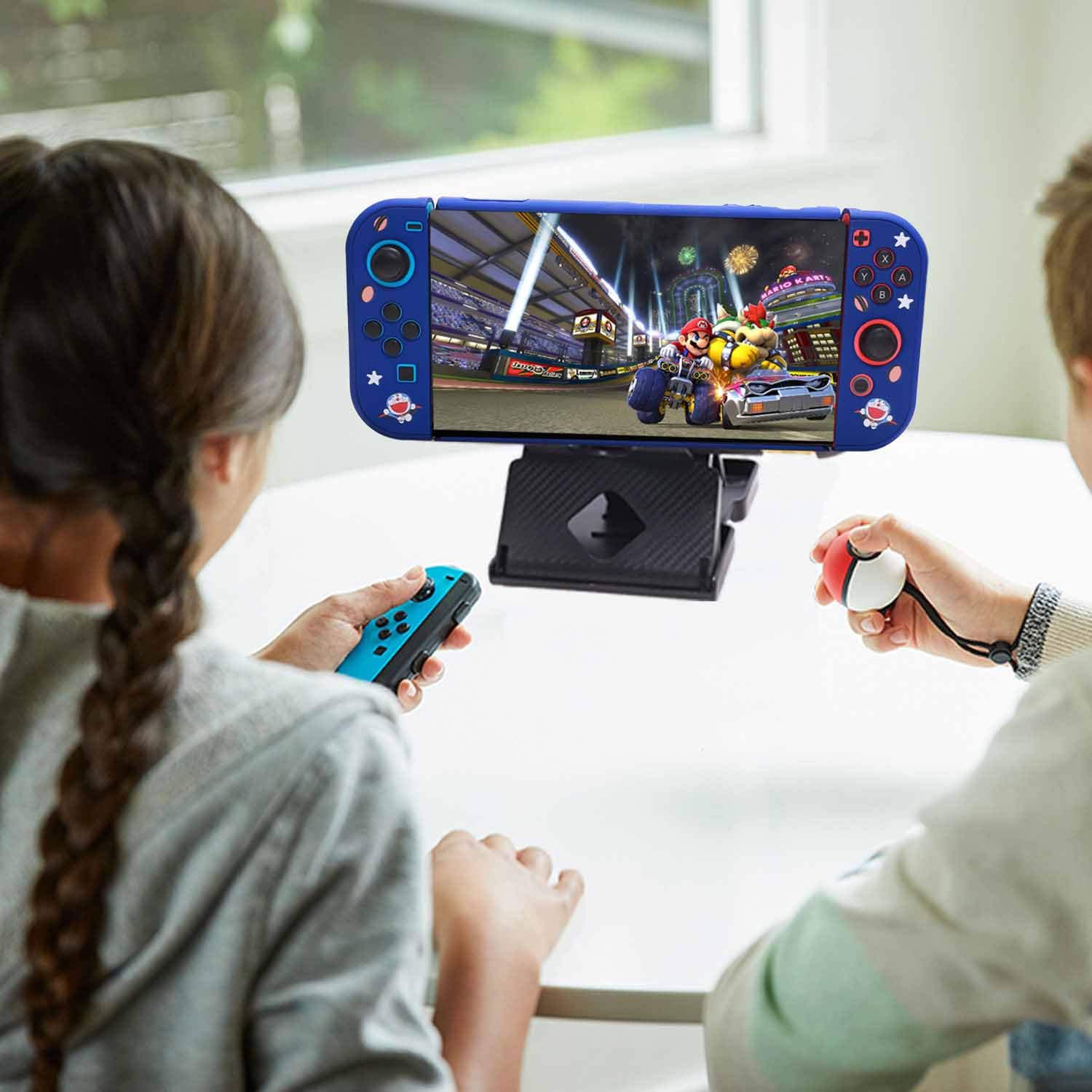 GUTIAL Accessories Bundle for Nintendo Switch OLED - Purple Girly Accessories Kit for Nintendo Switch Oled with Carry Case Screen Protector Cover Case kawaii Stand Cute Thumb Grips for Girls - Purple