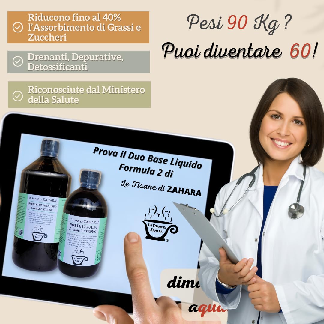 Duo Base Miscela Forte Liquido Strong e Notte Liquido Strong, Formula con Ingredienti Vegetali per una Routine Quotidiana, Sgonfiante per Pancia e Gambe, 1000 ml + 500 ml