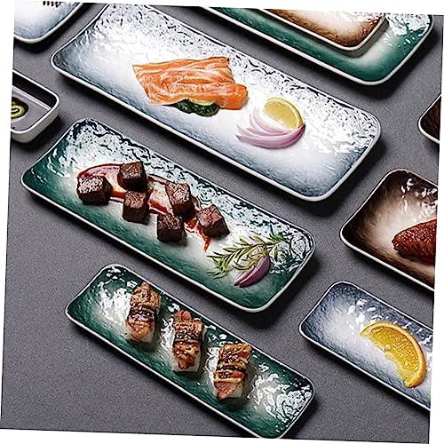 Juego de 2 bandejas de cerámica para sushi miniatura 5