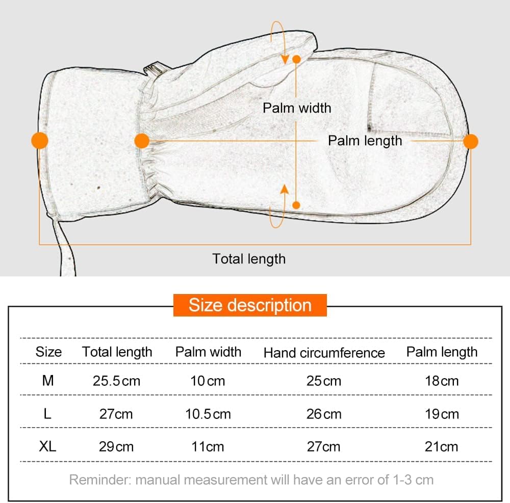 Gants De Ski Hiver Pour Homme Et Femme - Mitaines Épaisses Chaudes, Imperméables Et Respirantes - Pour Sports D'hiver, Running, Snowboard Et Moto