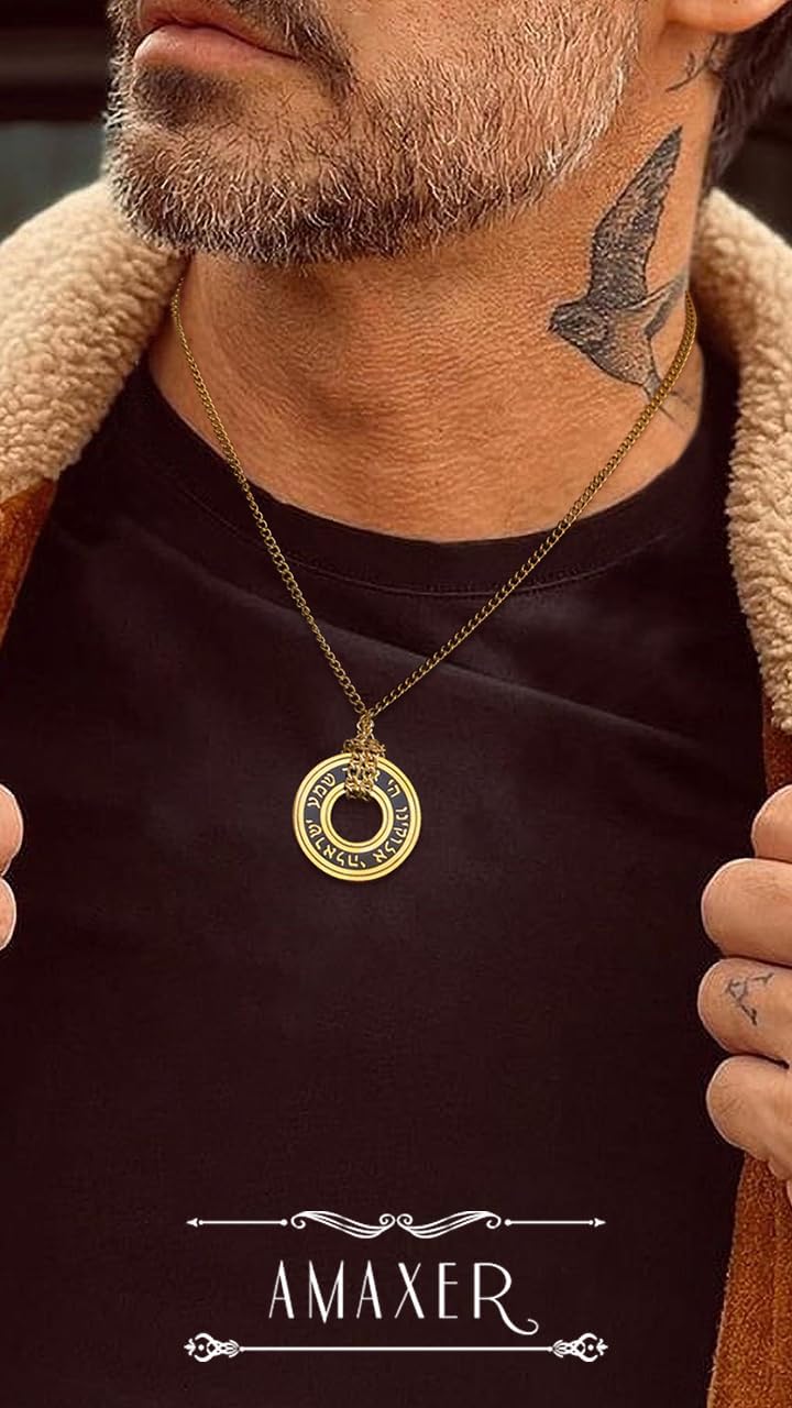 Amaxer Shema Yisrael Adjustable Necklace for Unisex Stainless Steel Hebrew Kabbalah Blessing Jewish Religious Jewelry - Image 3