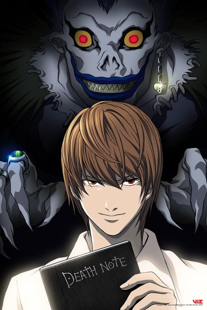 Amazon.com - Death Note Light Yagami Portrait Anime Merch Cool Wall Art ...