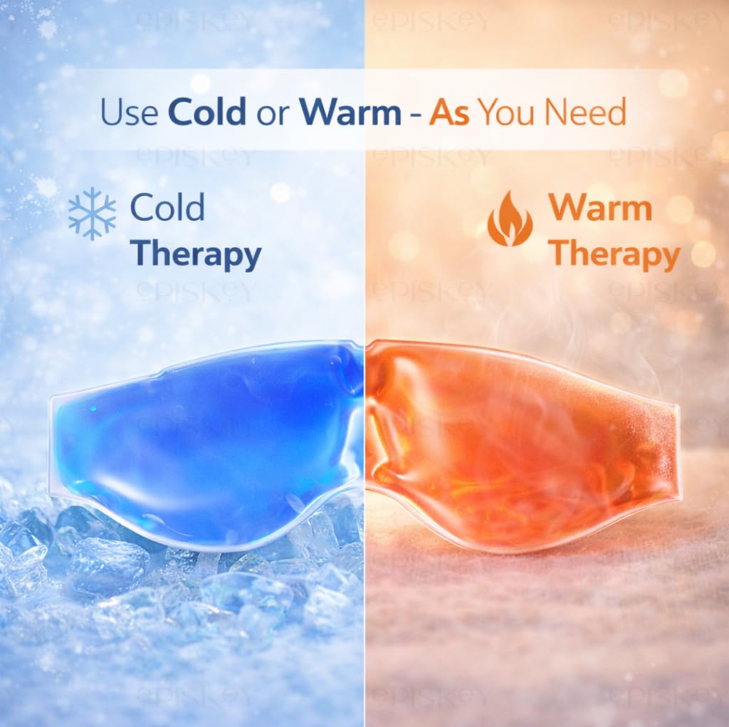 Episkey Cooling Gel Eye Mask with Ice Pad for Sleeping, Pain Relief & Dark Circles for Men & Women, Blue,Pack of 1 — Amazon image 4