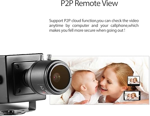 Miniatura 5 de HD 5MP pequeña cámara de seguridad IP IP POE, lente de zoom manual de 0.110-0.472 in, visión remota P2P, video CCTV, POE, mini cámara de vigilancia