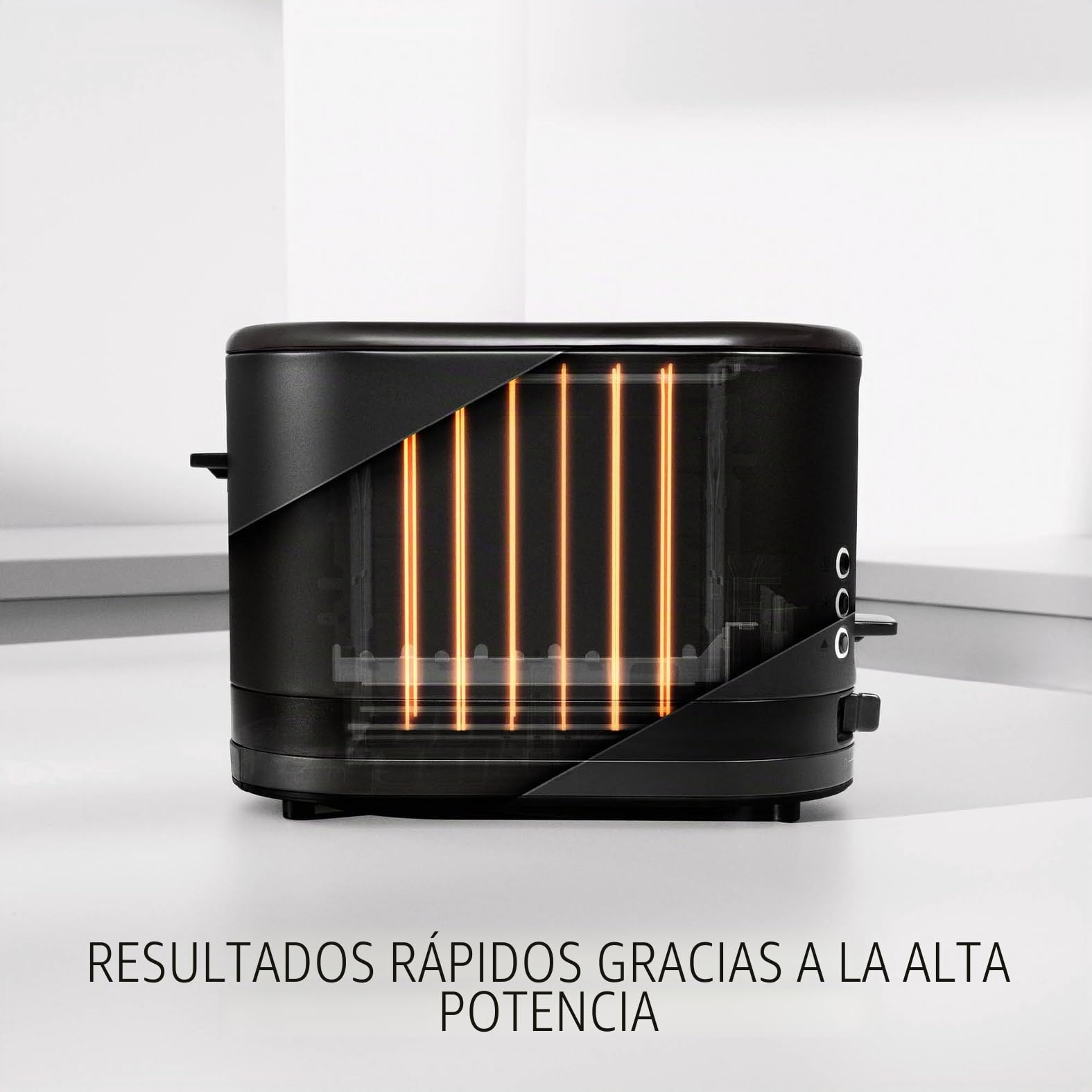 WMF Kitchenminis Deep Black - Tostadora de 1 rebanada con accesorio para bollos para 1 rebanada XXL, función de descongelación, tostadora de ranura larga con 7 niveles de dorado, 600 W, negro