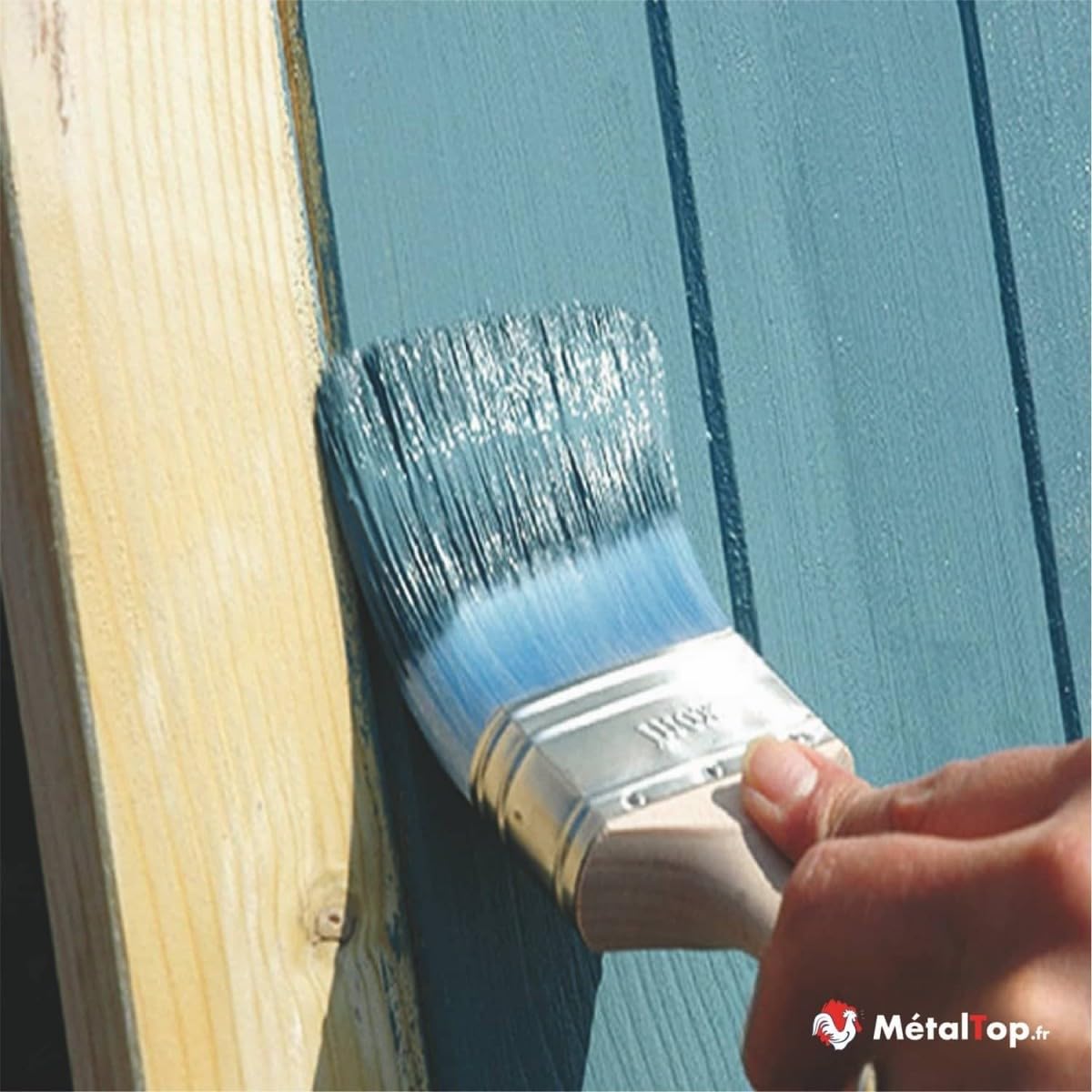 Metaltop - Peinture Bardage Bois - Gris anthracite - RAL 7016-1 L - Protection longue durée pour bois neufs ou anciens, microporeuse et résistante UV