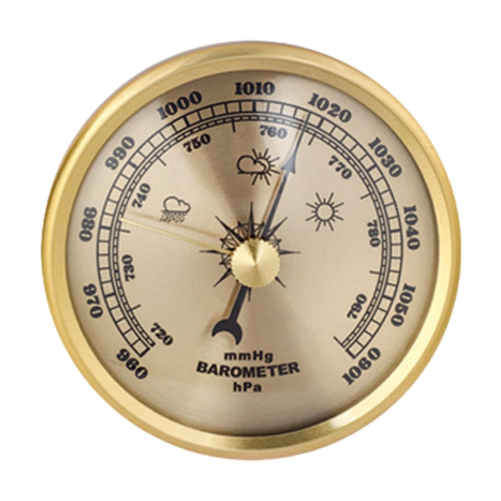 Barometer Wall Hanging Analog Weather Station for Home Fishing Boat Gold-image-0