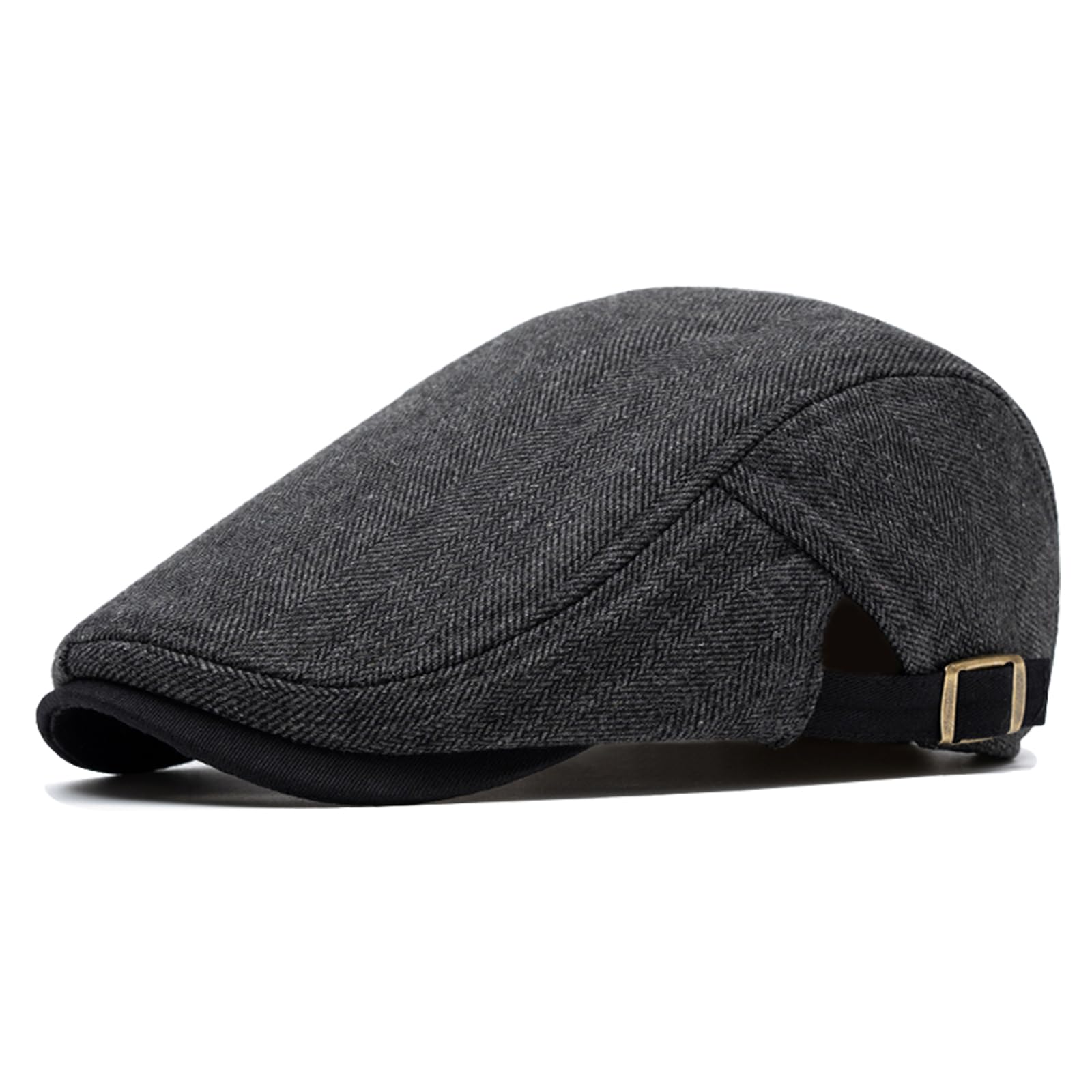 meioro męska czapka bawełniana, czapka z motywem Herringbone Tweed Newsboy, regulowana czapka z mieszanki wełny, czapka, czapka Gatsby, Cabbie, Ivy Caps, regulowana czapka, styl Gatsby, czapka z