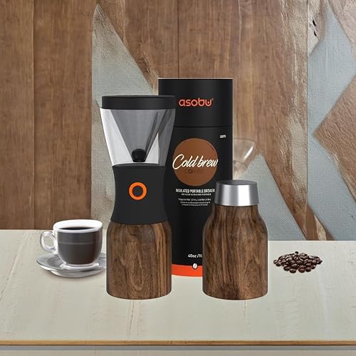 Miniatura 5 de asobu Cafetera de preparación fría, galardonada cafetera aislada de 40 onzas con jarra portátil de acero inoxidable Ganadora número 1 del festival