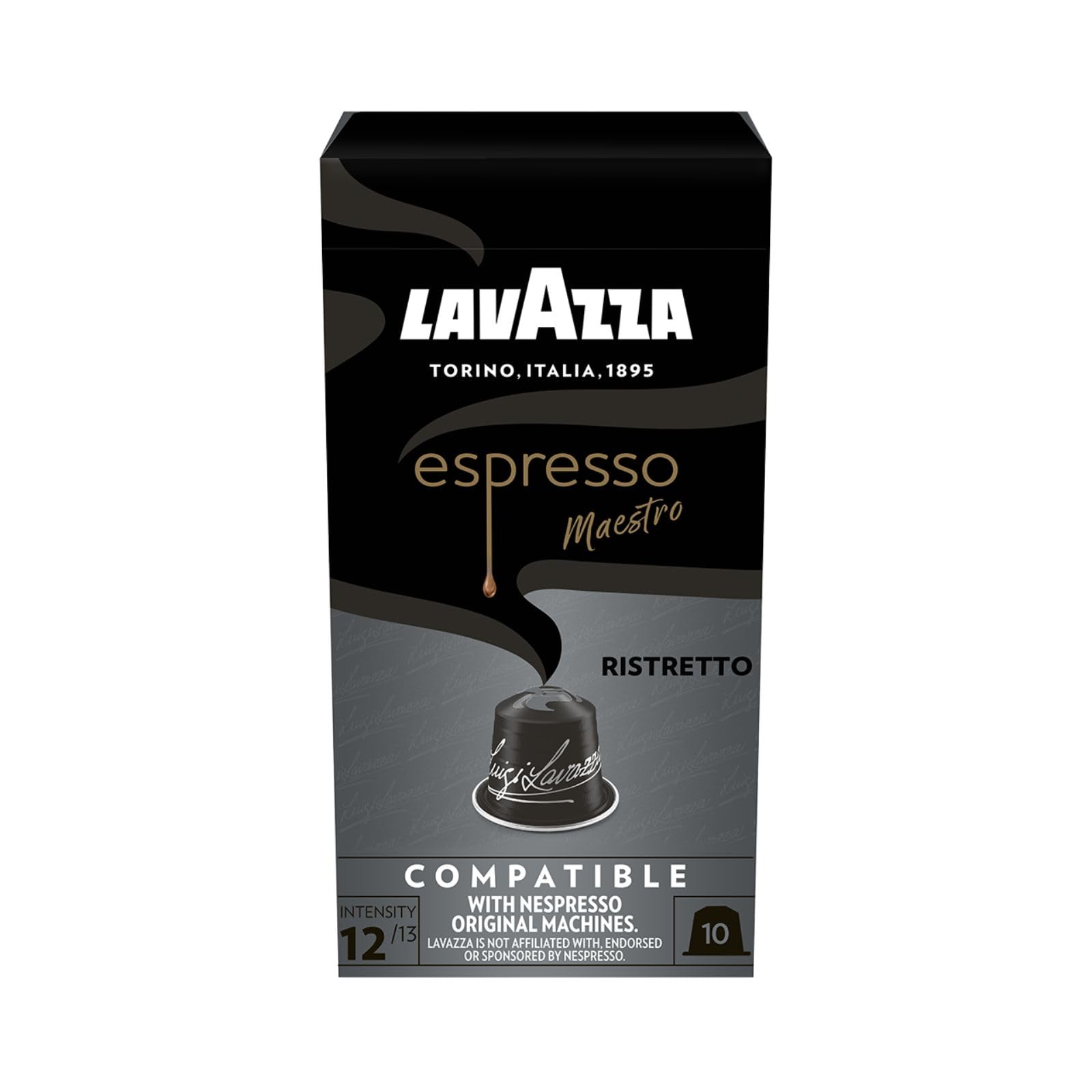 Lavazza, Espresso Maestro Ristretto, Nespresso Compatible Aluminium Capsules, 1 Pack of 10 Capsules