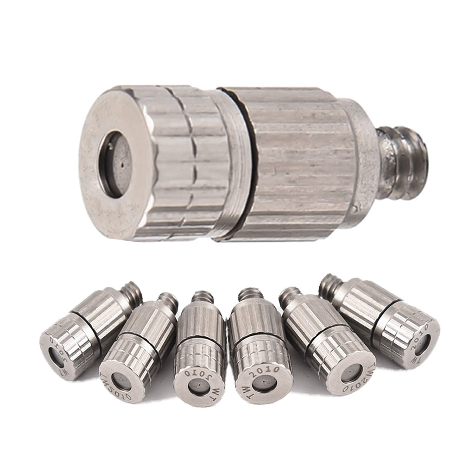 MGNSJGYXN Brass Mister Nozzles， 50PCS Stainless Steel Misting Nozzles Head High Pressure Spray Atomizing Nozzle(0.4mm)