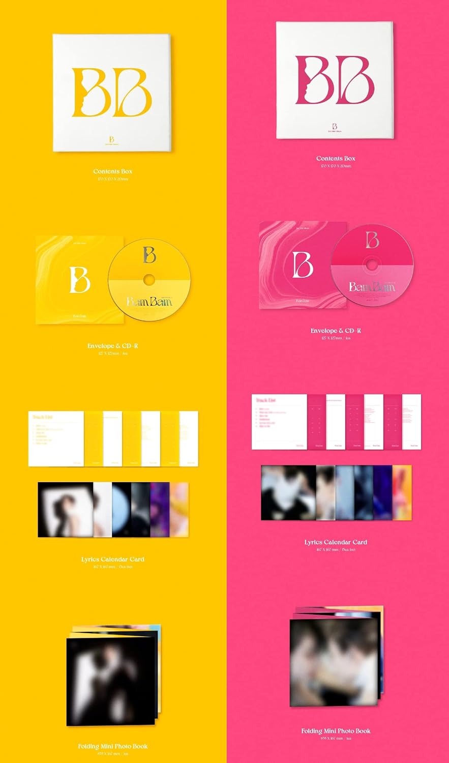 BamBam - B [Bam a+b Full Set Ver.] (2nd Mini Album) 2 Albums+BolsVos K-POP eBook (21p),3EA BolsVos Stickers for Toploader, Photocards