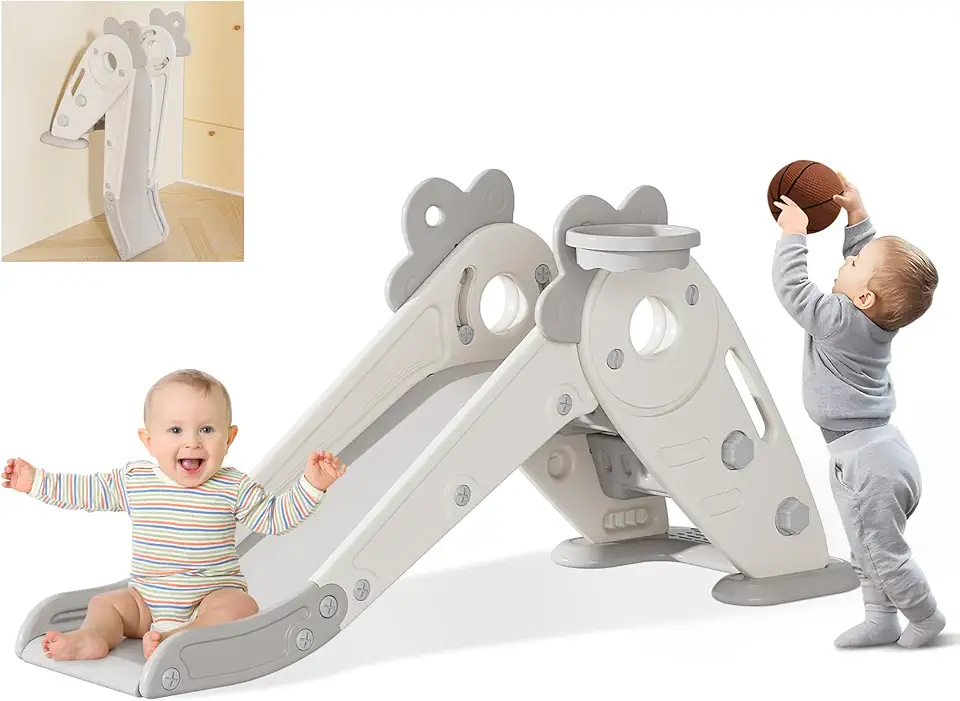 Toddler Slide, 3 in 1 Indoor Foldable Kids...