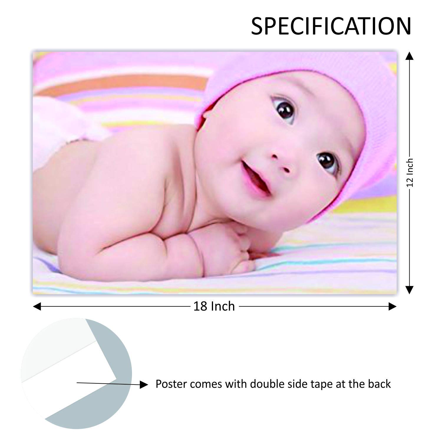 Printelligent Baby Poster for Room. Cute Baby Images Wall Posters
