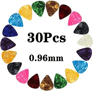 BOBOZHONG Guitar Picks,30PCS Guitar Plectrums Celluloid Pick, Premium Celluloid Picks for Acoustic Electric Guitars Bass or Ukulele（0.96MM）