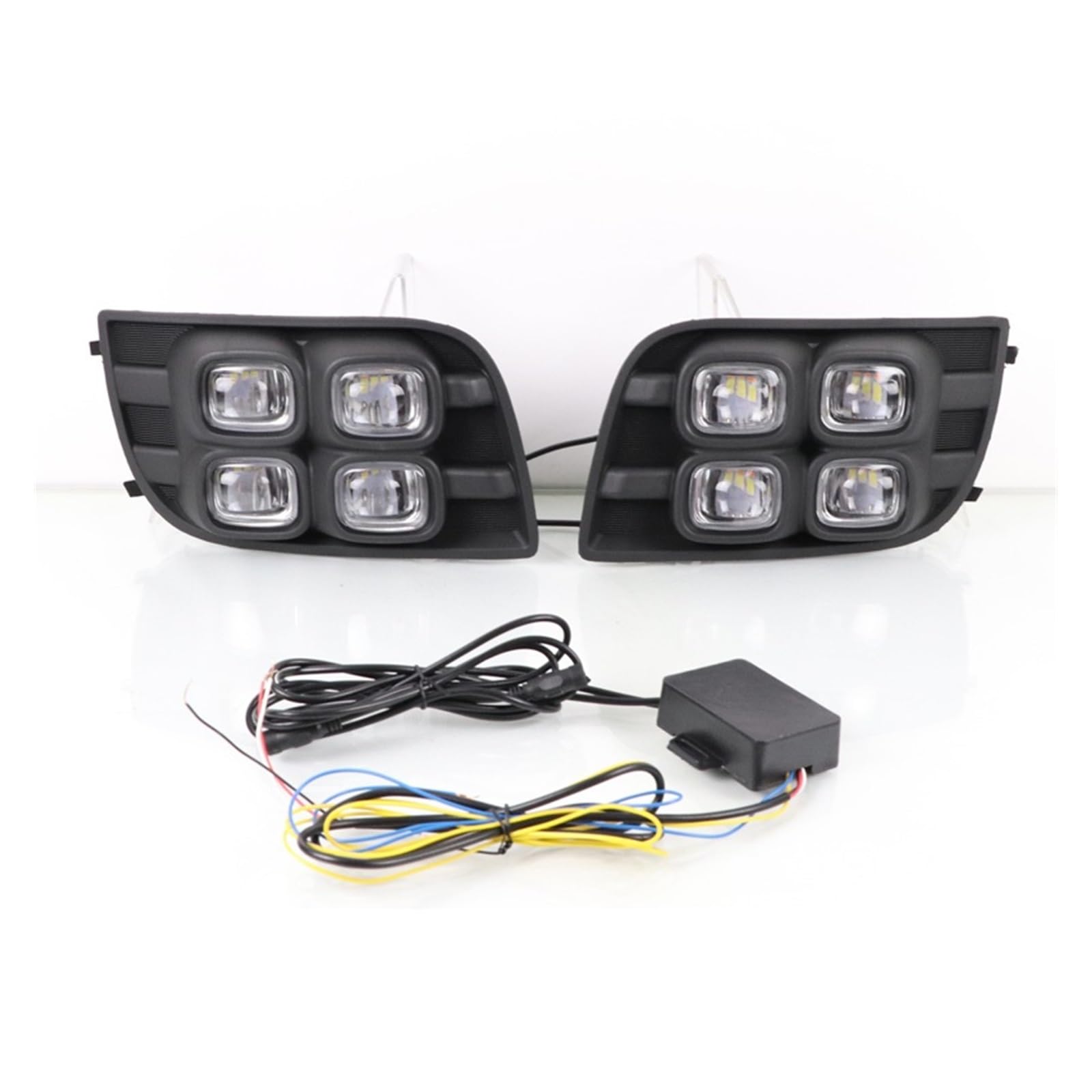 Luci Antinebbia Anteriori Luci Diurne A LED DRL Per Auto 12V Per Sequoia 2007-2014 2015 2016 2017 Indicatori Di Direzione Gialli Luce Di Marcia Diurna 12v Fendinebbia Automatico
