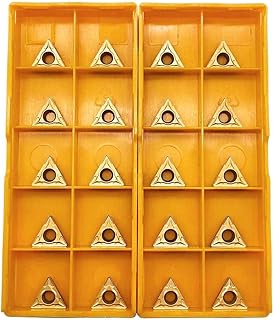 20pcs TCMT21.51 Turning Inserts TCMT110204 TCMT21.51 Carbide Inserts TCMT Insert S08K/S10K/S12M-STFCR11 1/3" 3/8" 1/2" 91° Turning Holder Boring Bars (20 pcs TCMT21.51 Inserts)