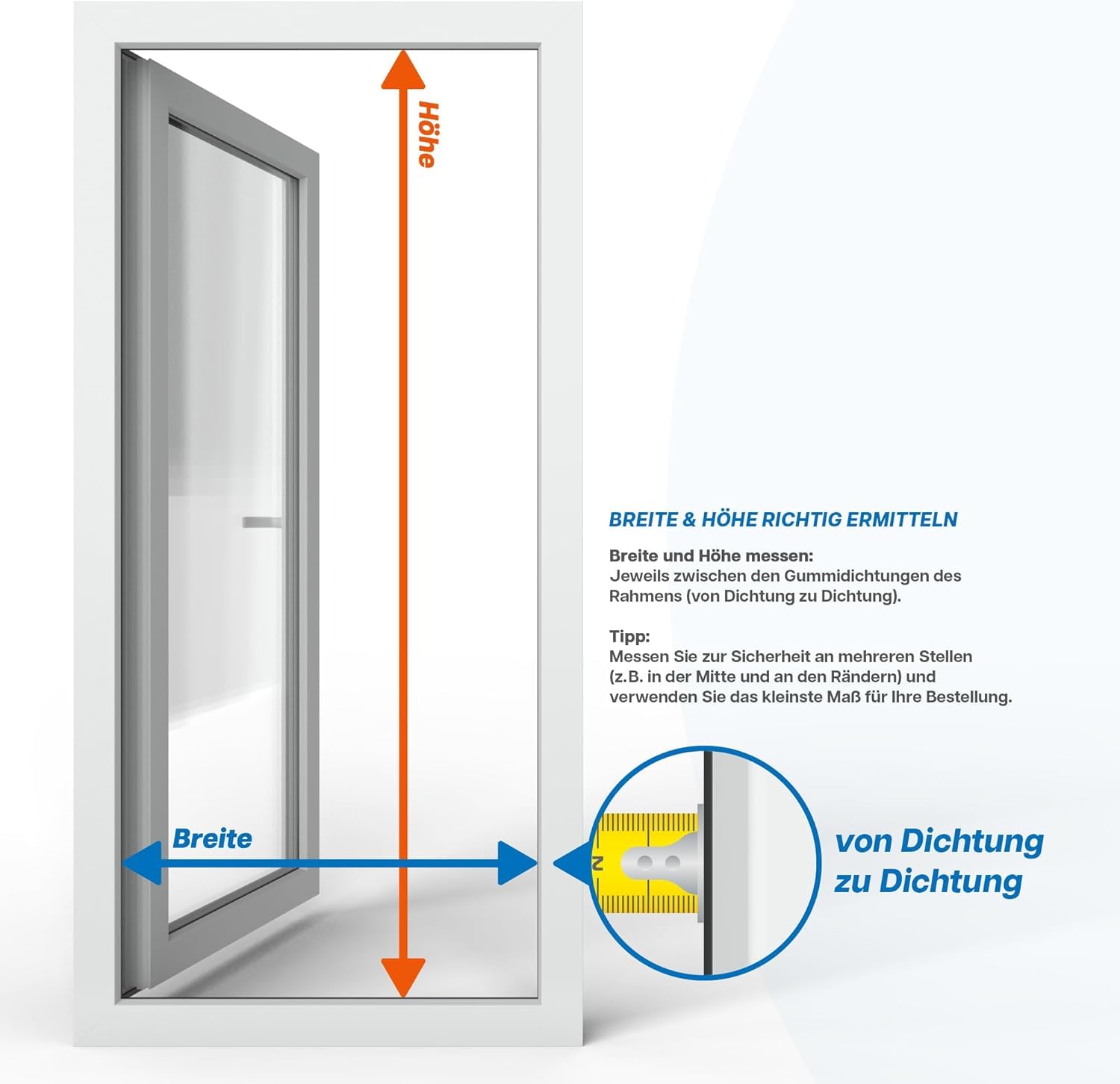 Fliegengitter Fenster nach Maß als Plissee ohne Bohren für Rahmen aller Fenstergrößen, Maßanfertigung mit Klicksystem, Befestigung durch Klemmen, wetterfestes Fiberglasgewebe, hochwertige Aluprofile