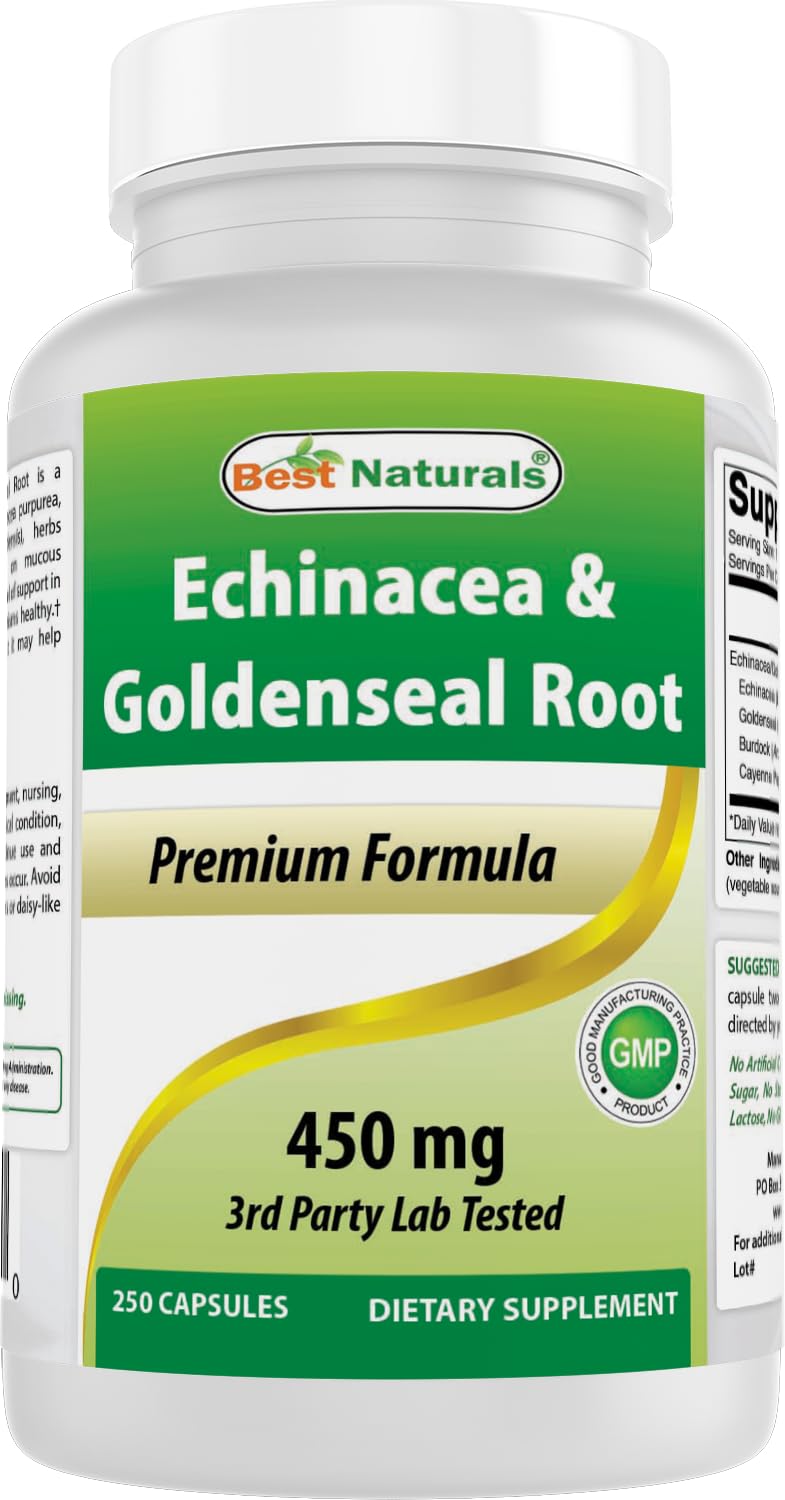 Best NaturalsEchinacea Goldenseal 450 mg 250 Caps