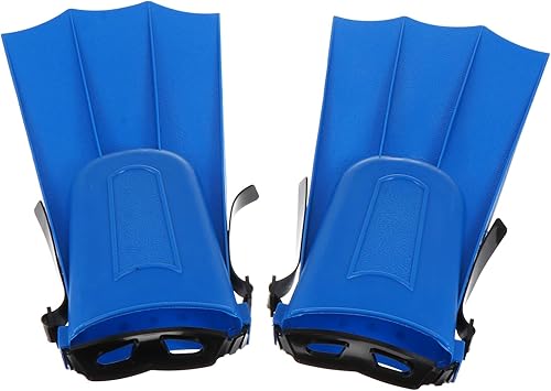 Unisex Short Rubber Swim Flippers Ergonomic Design for Swimming Training and Diving Lightweight Swimming Supplies for Adults Blue