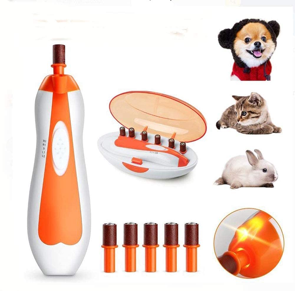 Pet Nail Grinder Papa eléctrica Trimerador Clipper Pequeño Medio Medio Perros Gatos Pequeños Animales Portátiles Patas Sin Dolor Impirt PAWAS Corte de Aseo
