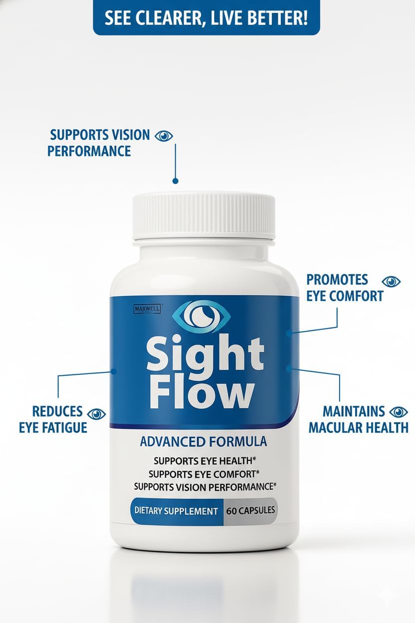 Vision Flow Eye Capsules Advanced Formula - Official Sight Premium Support Supplement All Natural Ingredients Vitamins for Eye Health and Wellness Formula, 60 Capsules (2)
