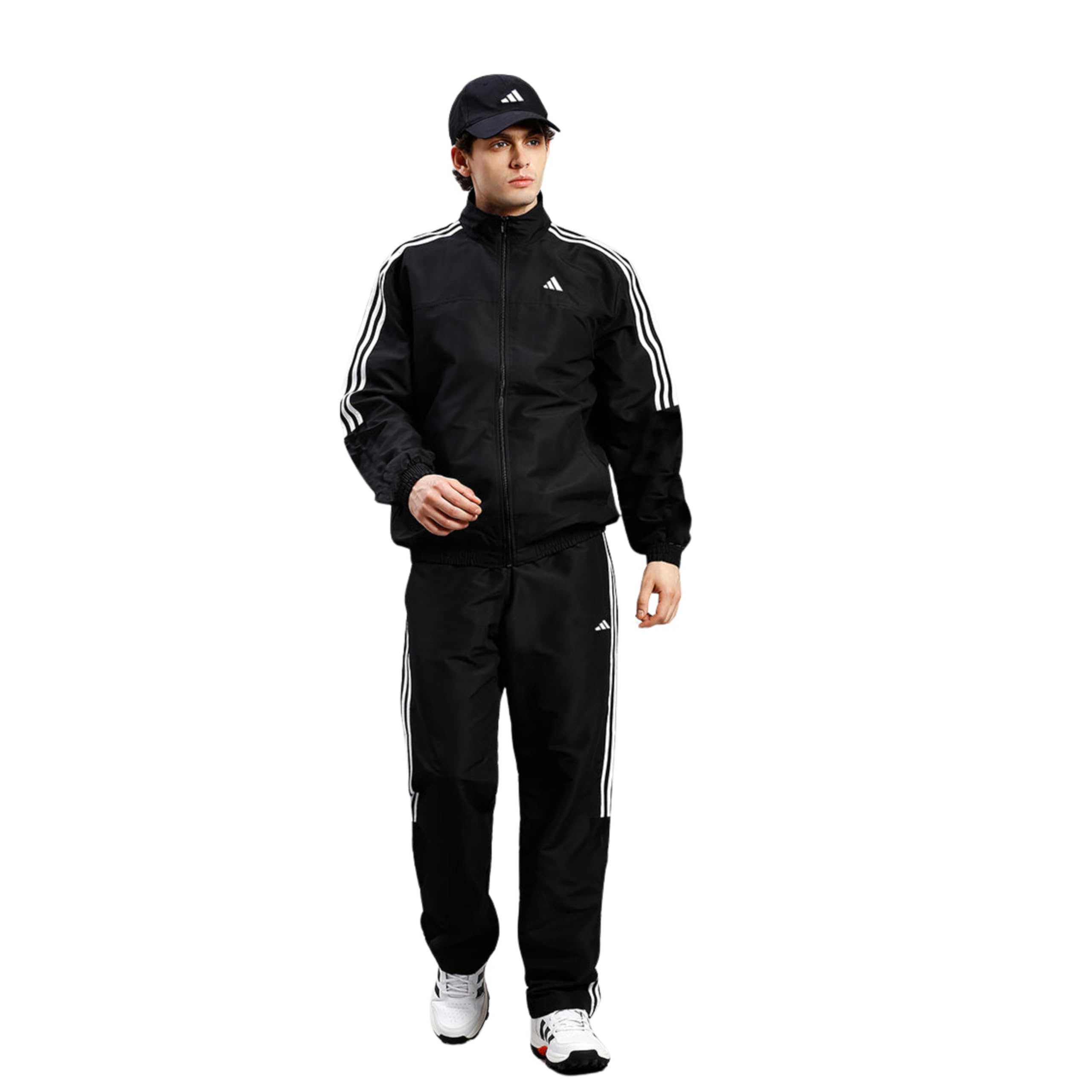 Adidas Men Training Mock Collar Long Sleeve Track Suit - Regular Fit Polyester Activewear Set Lightweight, Breathable Sportswear track suit for Gym, Running, Fitness, Casual For Fall Winter