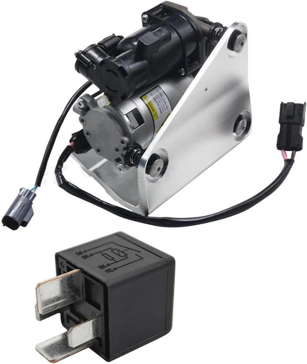 Car Shock Absorbers 1x Air Compressor Pump With Bracket & Relay For Land For Rover For Range For Sport LR3 LR4 OEM LR023964 Suspension Shock