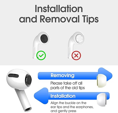 Miniatura 4 de Puntas de espuma viscoelástica prémium para AirPods Pro y AirPods Pro 2. Sin dolor de silicona en las orejas. Orejas antideslizantes. Cabe en la