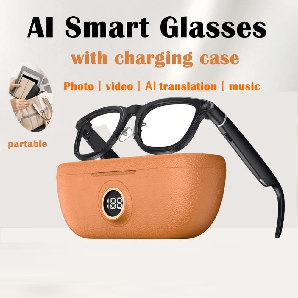 Lunettes Intelligentes IA 6K HD 2026 : Chat Vocal, Caméra 800 MP, Appels Bluetooth, Assistant Vocal