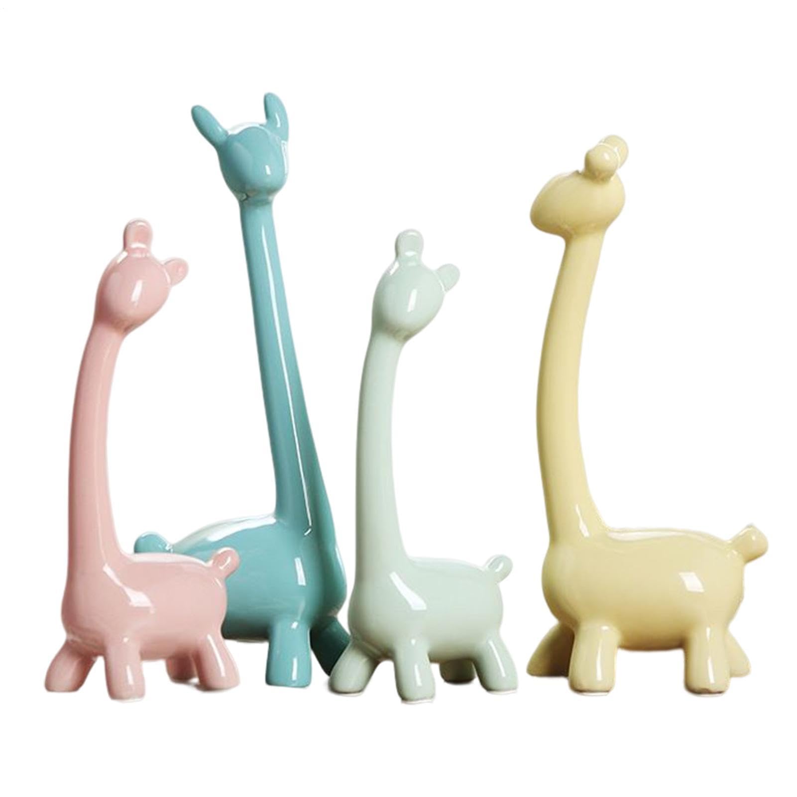 Figurine in ceramica di animali | Decorazioni per la Casa Figurine in | ceramica Set di sculture - 4 Collezione Semplice Tavolo Top Ornamenti Scaffale Decor per