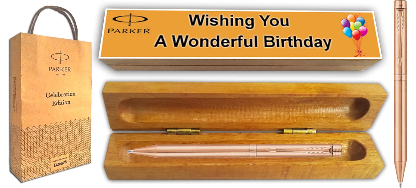 Parker Folio Antimicrobial Copper Ion Plated Ball Pen With Wooden