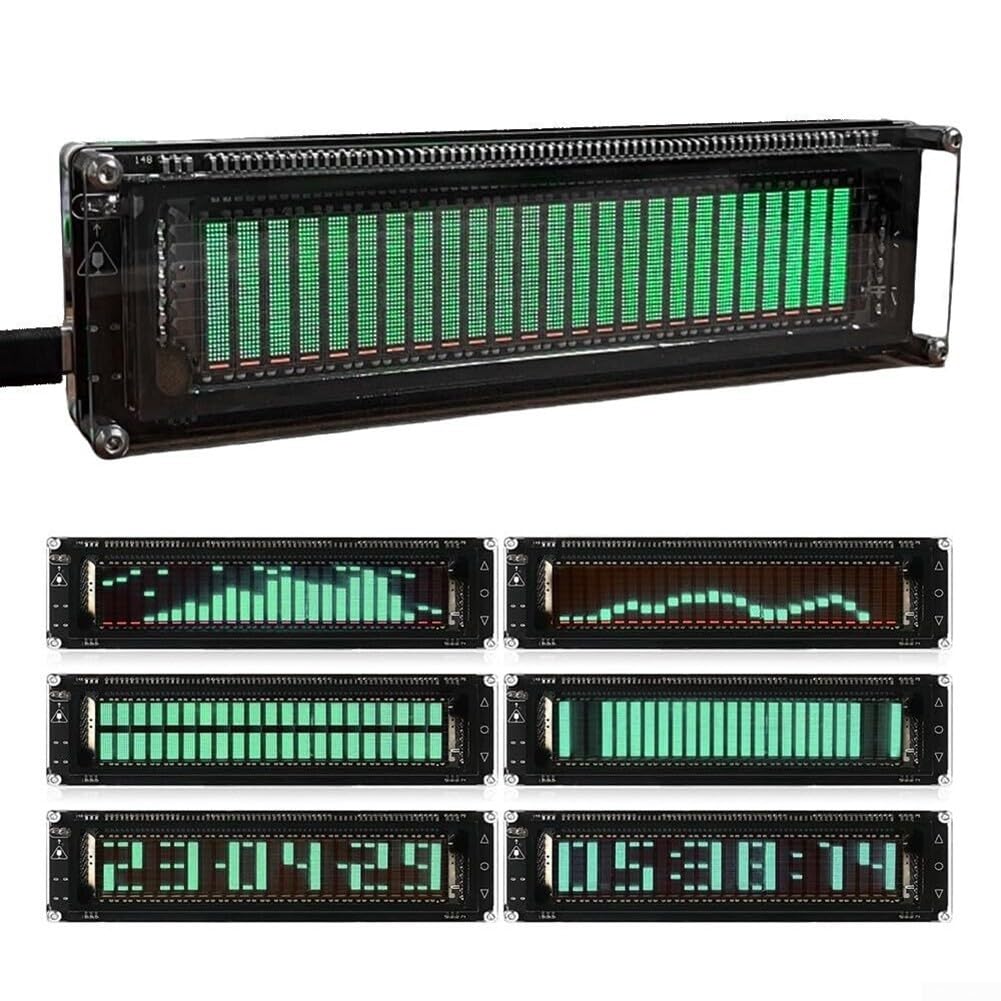 Analizador de espectro de audio Ak2515 VFD con pantalla de 25 x 15, rango de frecuencia de 32 Hz-16 kHz, algoritmo AGC, función de reloj, ganancia ajustable, filtración de ruido, fuente de