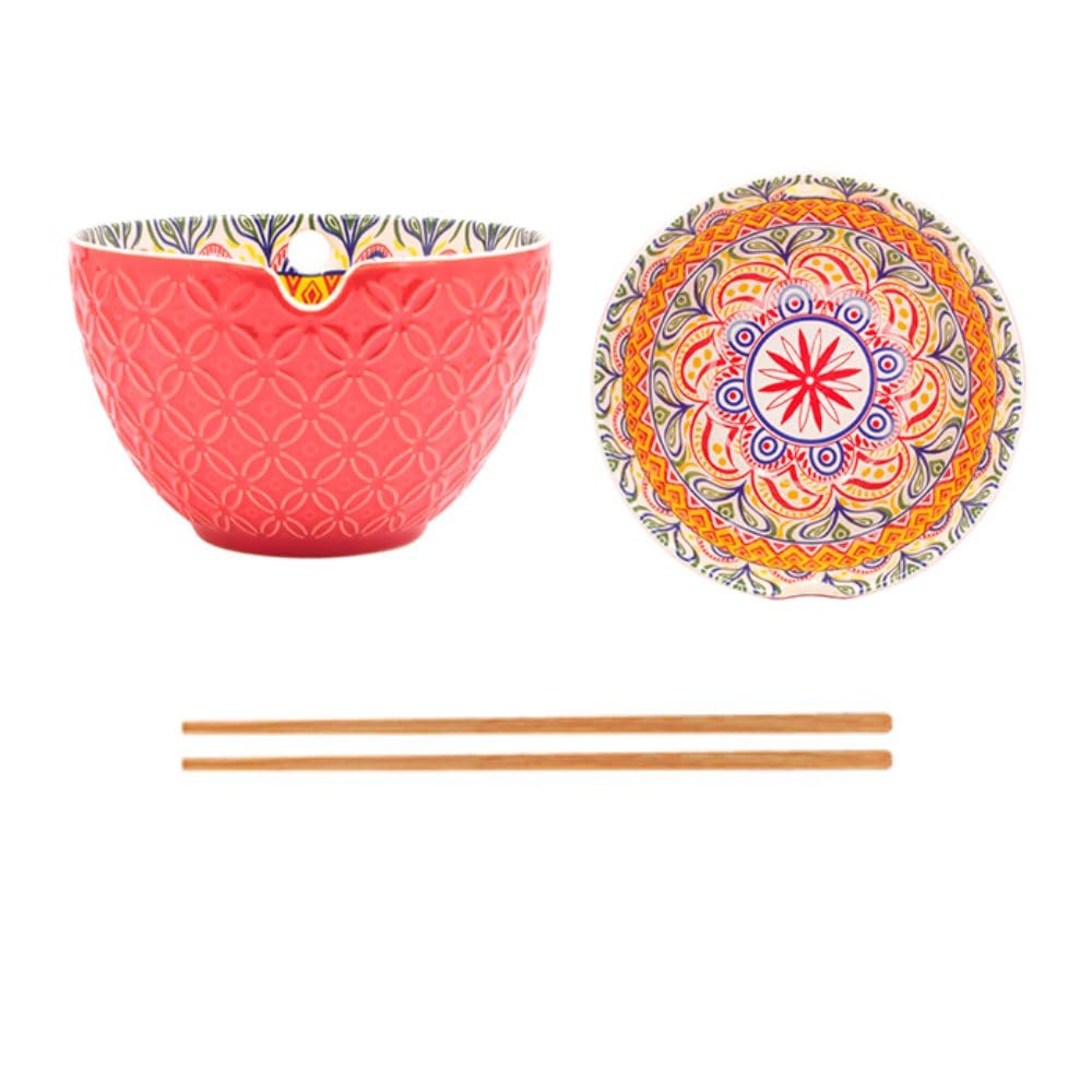 Tuscany Style Bowls (14 cm + Chopsticks, C)
