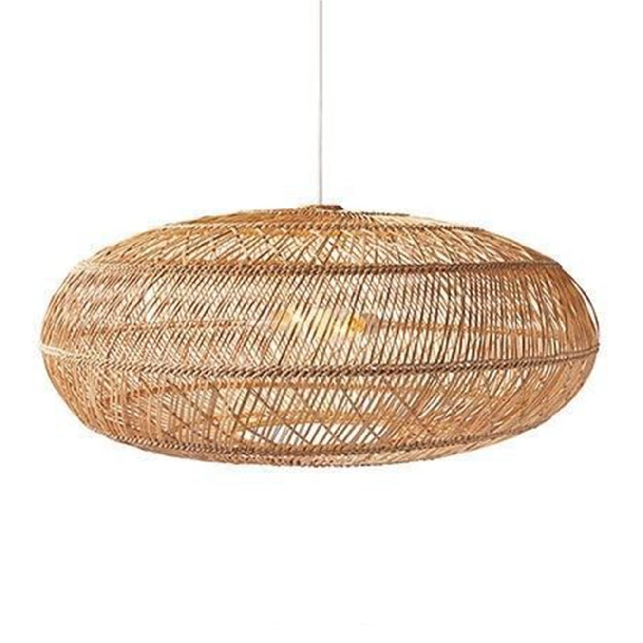 CSSYKV Kitchen Island Sink Rustic Pendants Rattan Farmhouse Chandelier Country Large Pendant Fixture Shades American Barn Lighting Fixtures for Dining Room Foyer Living Room 19.7''