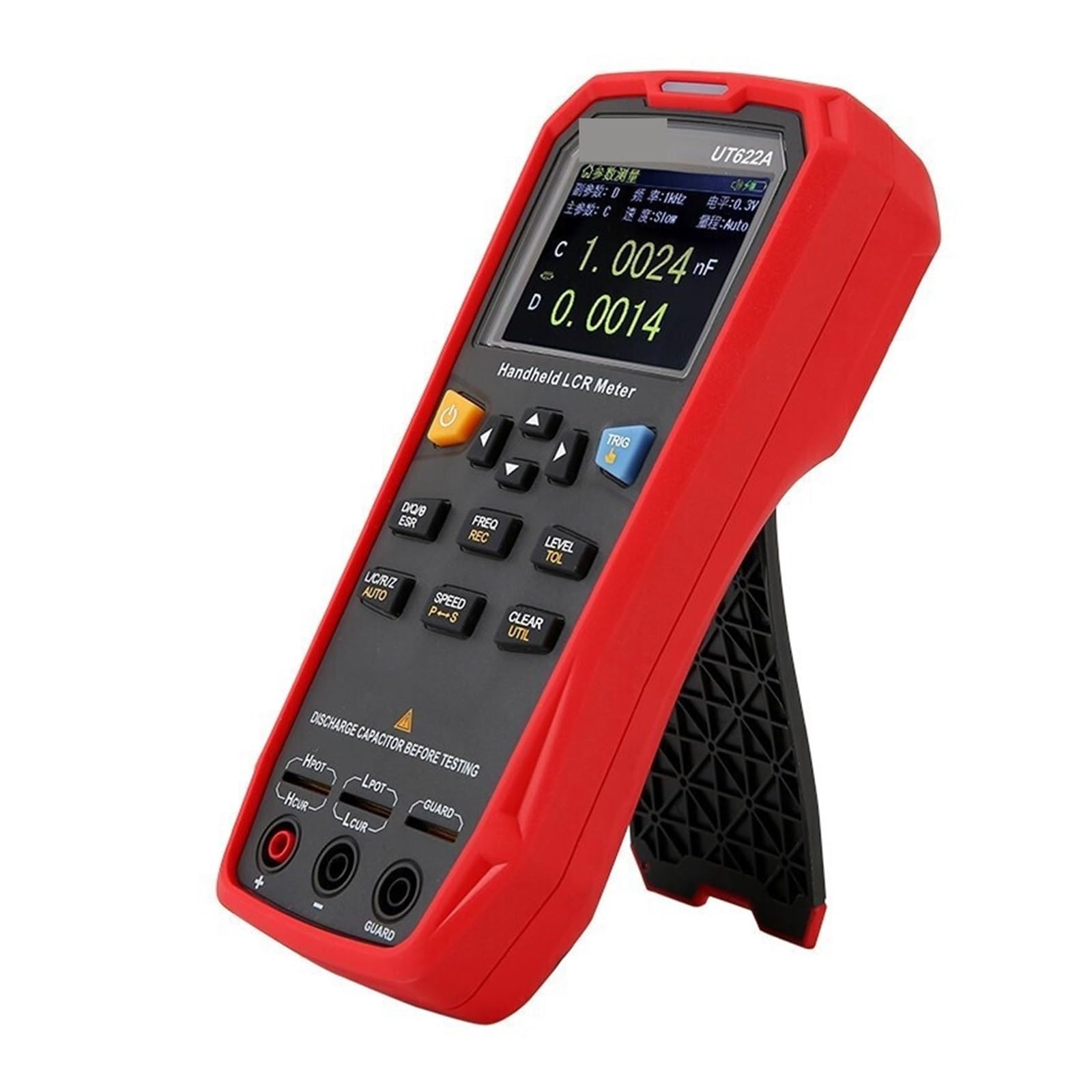 Tisch-LCR-Messgerät, UT622A Dreiphasiges Digitales Intelligentes Handbrücken-LCR-Messgerät, Elektrischer Multimeter-Tester, 10 KHz-Kapazitätsmesser, Hohe Genauigkeit, 2,8 Zoll TFT