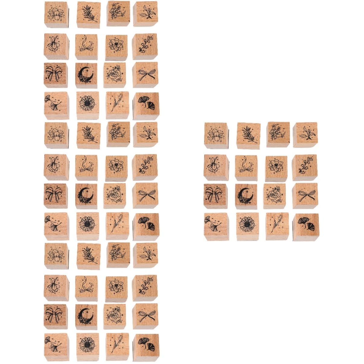 ARTIBETTER 4 Ensembles Pour Enfants Timbres Pour Enfants Tamponneurs D'enfant Artisanat Nom Timbres Personnalisés Salutation En Bois Chocolate 16 Pièces * 4