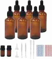早い者勝ち❣️エッセンシャルオイルボトル 琥珀色/10 ml スポイト付き 6個 Amazon.co.jp: Chouiery6個 50ml ピペットボトル、スポイト